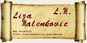 Liza Malenković vizit kartica